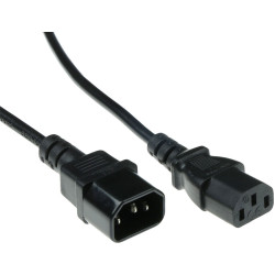 ACT POWERCORD C13-C14 BLACK  0.90M
