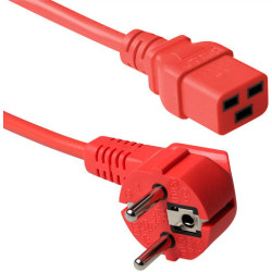 ACT POWERCORD SCHUKO-C19 RED 3.00M