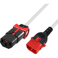 ACT POWERCORD C13SL+-C14L WH 3.00M