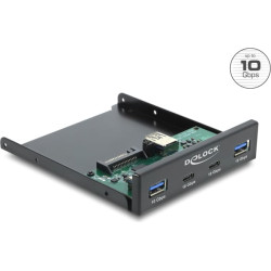 Delock Front Panel 3.5&Prime; USB 10 Gbps 2 x USB Type-C&trade; + 2 x USB Type-A