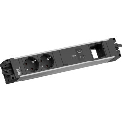 Bachmann STEP ALU 2xCEE7/3, 1x USB C/C 100W 1x CM