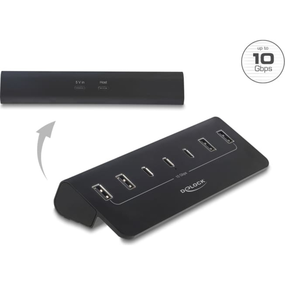 Delock USB 10 Gbps Hub with 3 USB Type-C&trade; and 4 USB Type-A Ports