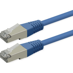 Roline S/FTP (PiMF) Patch Cord, Cat.6 (Class E), PoE, blue, 1.5 m