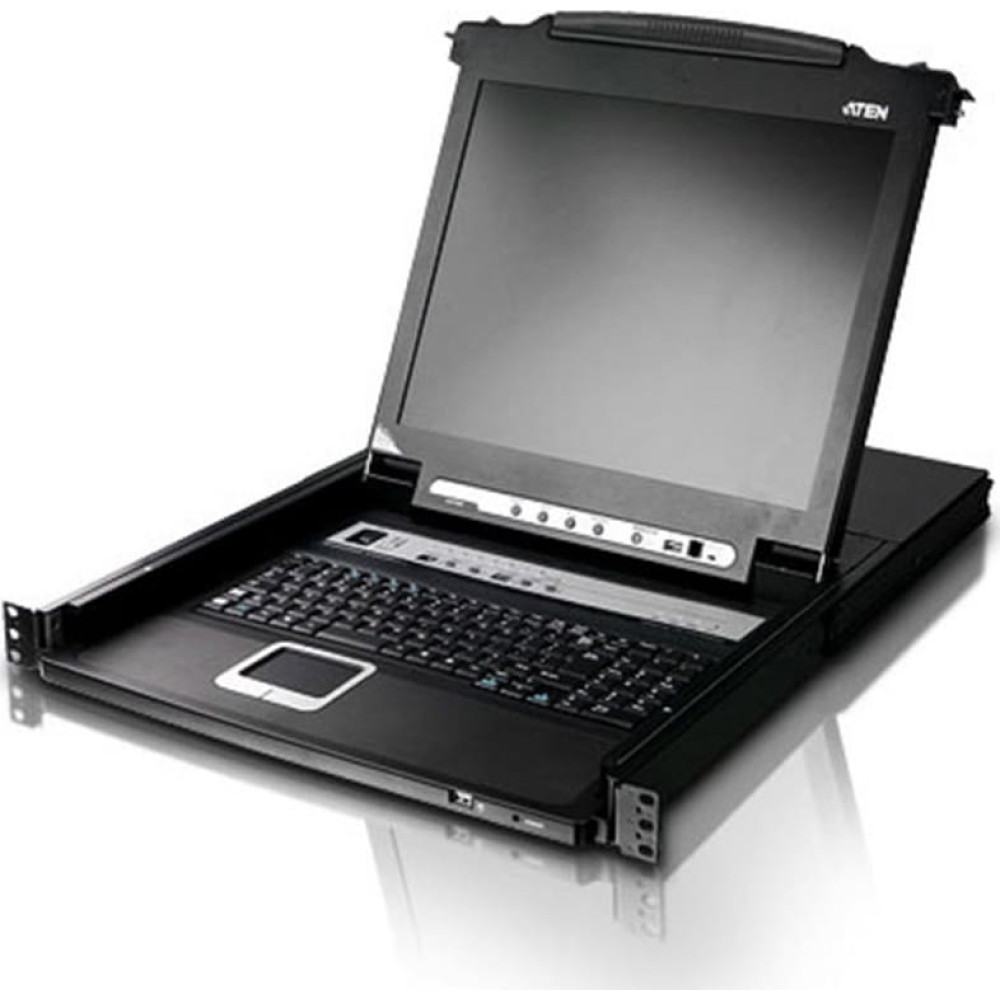Aten CL5708M 43cm LCD KVM Switch, USB-PS/2,VGA, 8 Port, CH-Layout