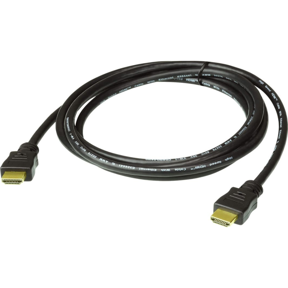 Aten 2L-7D02H-1 High Speed True 4K HDMI Cable with Ethernet, black, 2 m