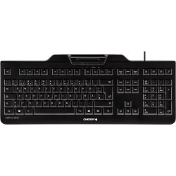 Cherry KC 1000 SC Corded Smartcard Keyboard, Black, USB (QWERTY - UK)