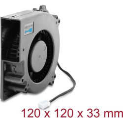 Delock Radiall&uuml;fter / L&uuml;ftergebl&auml;se 12 V DC 120 x 120 x 33 mm mit 3-Pin L&uuml;fteranschluss, schwarz