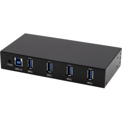 Exsys EX-11234HMS-2 4 Port USB 3.2 Gen 1 HUB, Din-Rail Kit und Wand VIA VL817_Q7S Chipsatz