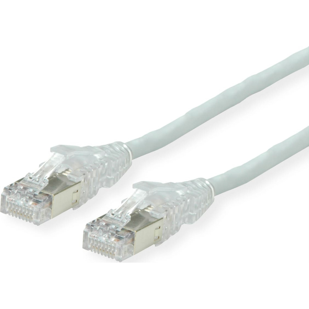 Secomp D&Auml;TWYLER Cat.6A (Class EA) S/FTP patch cable, CU 7702 flex LSOH, AMP v2, crossover, grey, 7.5 m