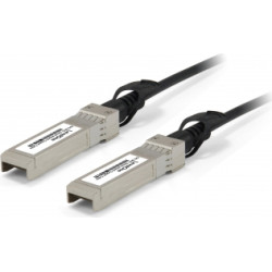 Level One LevelOne DAC-0103 InfiniBand un optiskās &scaron;ķiedras kabelis 3 m SFP+ Melns, Nerūsējo&scaron;s tērauds