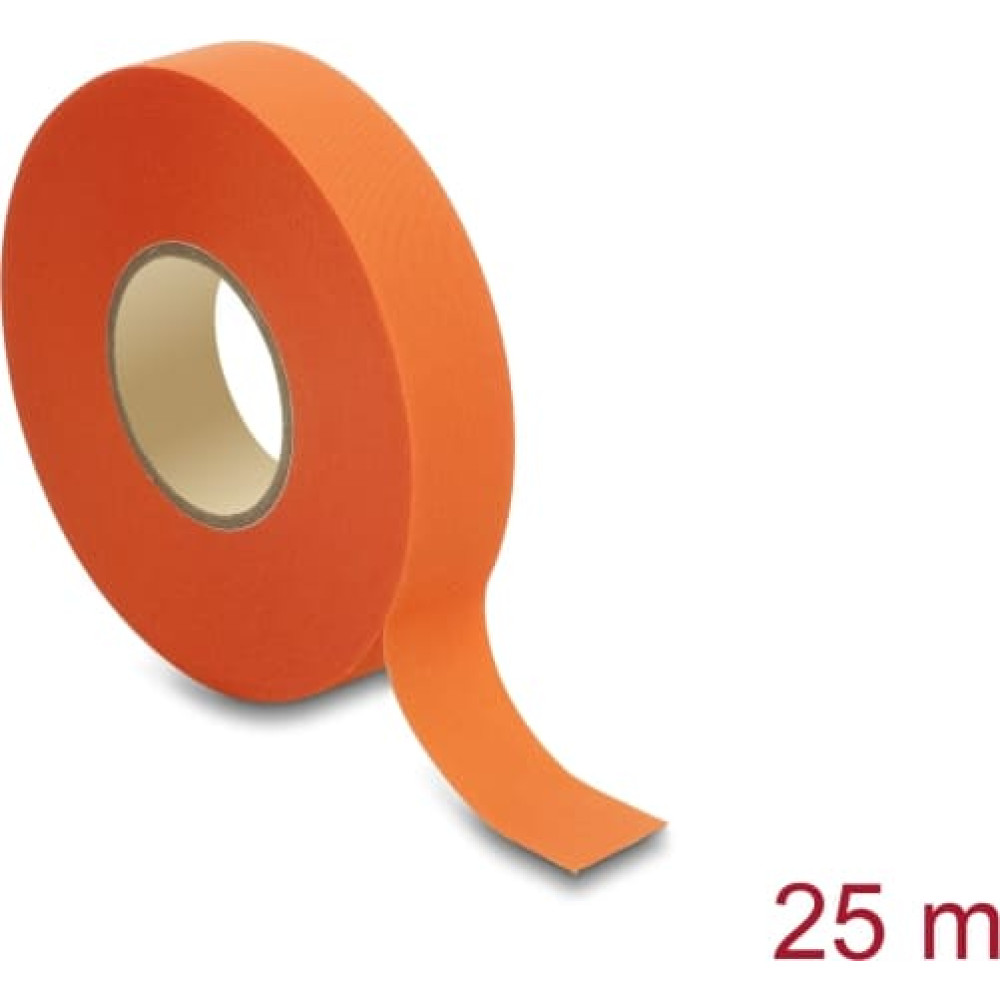 Delock Cloth Adhesive Tape 25 m x 19 mm untearable self-adhesive orange
