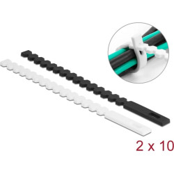 Delock Cable Ties flexible reusable 20 pieces black / white