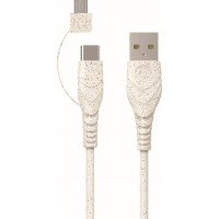 Biond BIO-12-TCM USB-C to Type-C+Micro 3A Cable, 1,2 m