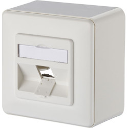 Metz Connect Keystone Anschlussdose AP 1 Port unbestückt reinweiß