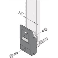 Schroff Inserter/Extractor Handle Type IET, Black Lever, Grey Button, Top, 100 Pieces