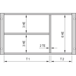 Schroff Combined Mounting Kit for Chassis, 40:42 HP