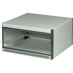 Schroff RatiopacPRO AIR Desktop Case, Retrofittable Shielding, Front Trim, 3/4 U, 84 HP, 435 mm