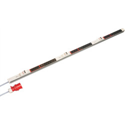 Schroff Socket Strip, IEC, 3-Phase, 32 A, IEC 60309 Plug, 24 x IEC C13 / 6 x IEC C19, Fuse 6 x 16 A