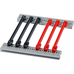 Schroff Guide Rail Accessory Type, PC, 220 mm, 2 mm Groove Width, Red, 10 Pieces
