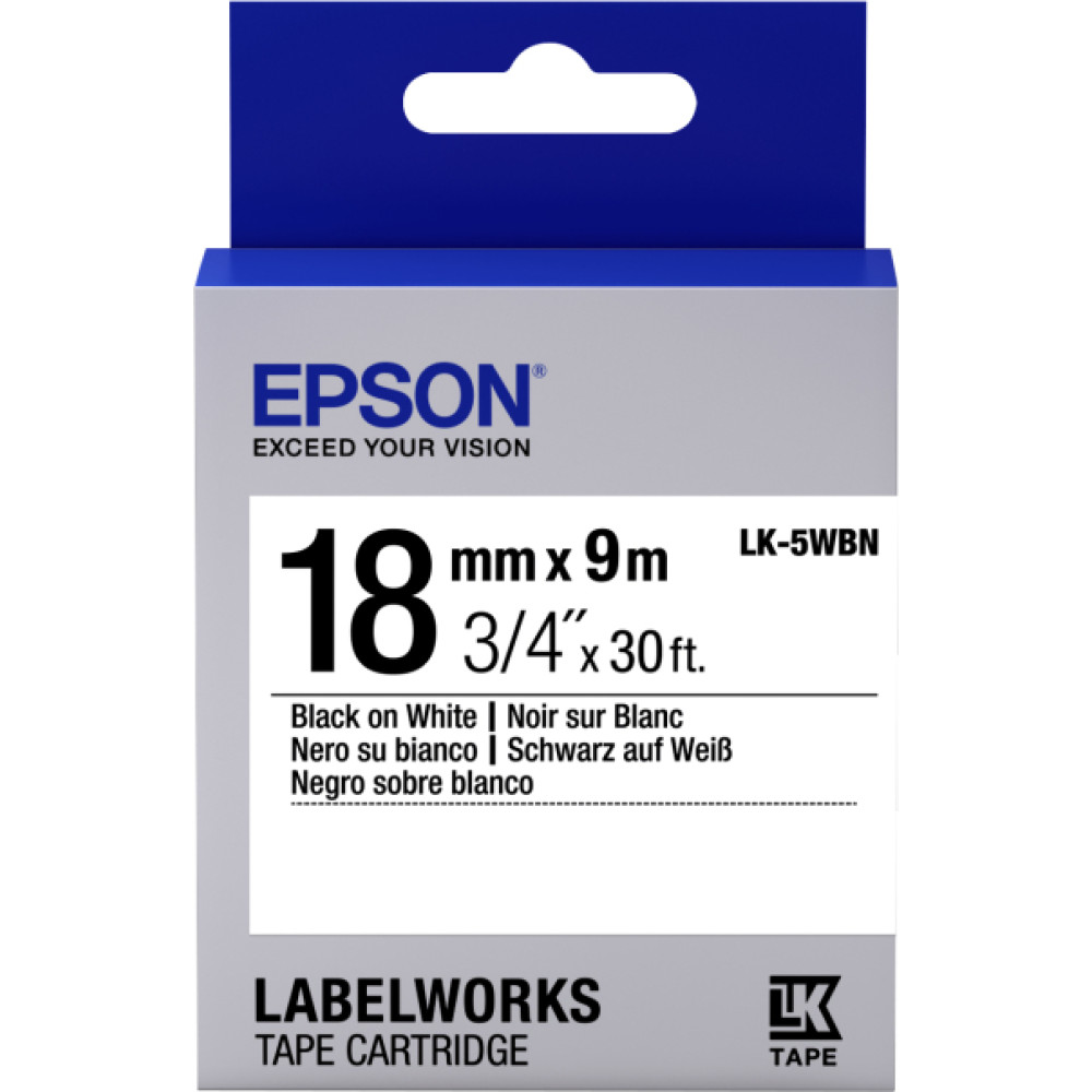 Epson LK-5WBN label-making tape