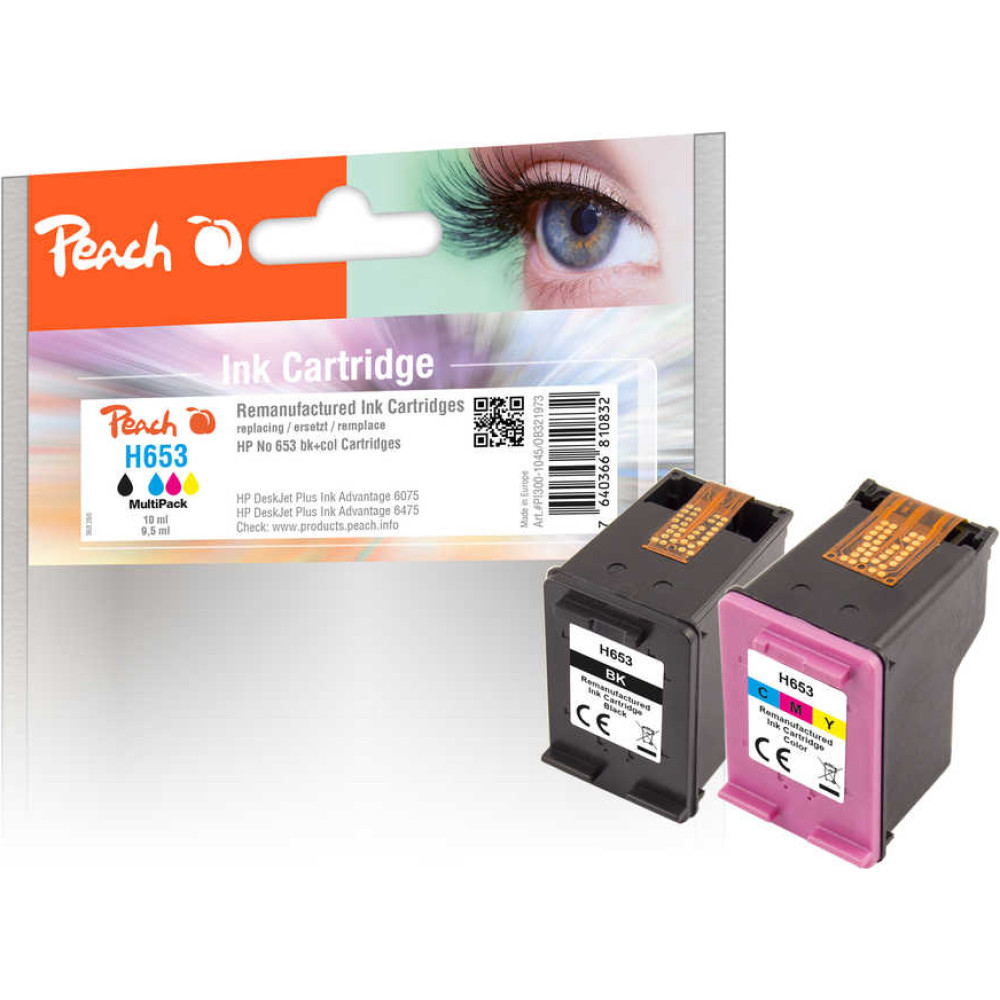 Peach PI300-1045 tintes kārtridžs 2 pcs Saderība Melns, Tirkīzzils, Fuksīns, Dzeltens