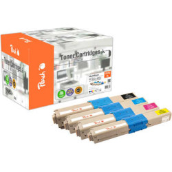 Peach 112227 tonera kārtridžs 4 pcs Saderība Melns, Tirkīzzils, Fuksīns, Dzeltens