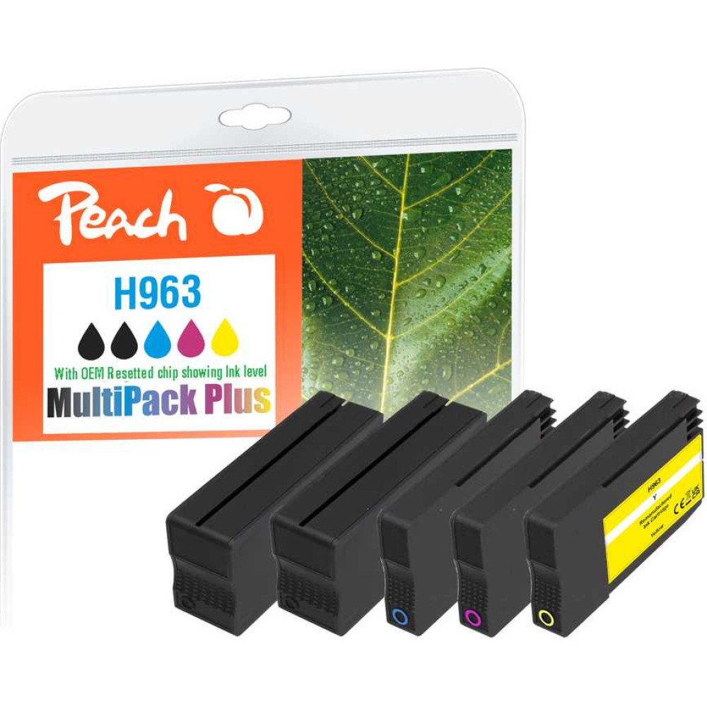 Peach 6ZC70AE tintes kārtridžs 5 pcs Saderība Melns, Tirkīzzils, Fuksīns, Dzeltens