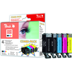 Peach PI100-140 tintes kārtridžs 5 pcs Saderība Melns, Tirkīzzils, Foto melns, Dzeltens