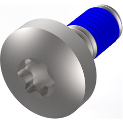 Schroff Assembly Parts for Rugged Components, Panhead Screw with Thread-locking Compound, Torx, M4 x 10