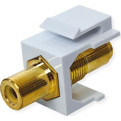 Value RCA Keystone Coupler, Plastic, yellow