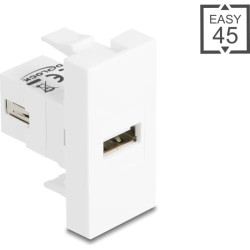 Delock Easy 45 Module USB 2.0 Type-A female to USB 2.0 Type-A female white