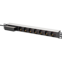 Digitus Aluminum socket strip, 7-way with circuit breaker
