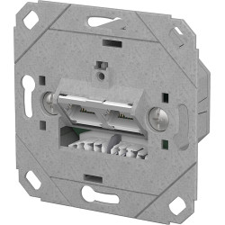 Metz Connect E-DAT C6A LSA++ Dose, 2 Port, UP0, metallisch