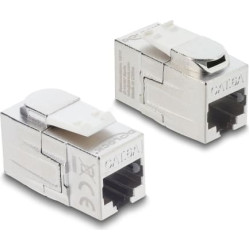 Delock Keystone Module coupler RJ45 jack to RJ45 jack Cat.6A shielded
