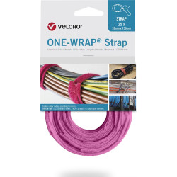 Velcro &reg; One Wrap&reg; Strap 13mm x 200mm, 25 St&uuml;ck, rosa