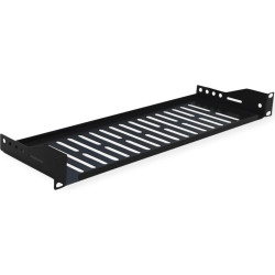 Value 19"-Fixed Shelf, 440 x 150mm, max. 10kg, 1U, U-Shape, black