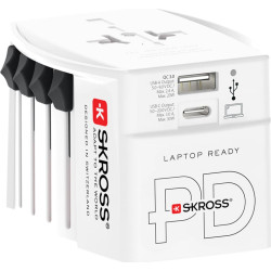 Skross MUV USB AC30PD White Retail, Weltweit
