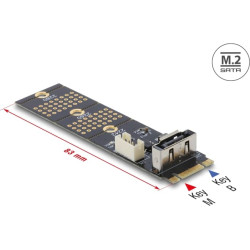 Delock Adapter M.2 Key B male to SATA 7 pin vertical