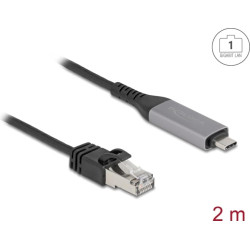 Delock USB LAN Cable USB Type-C™ to RJ45 Gigabit Ethernet 2 m