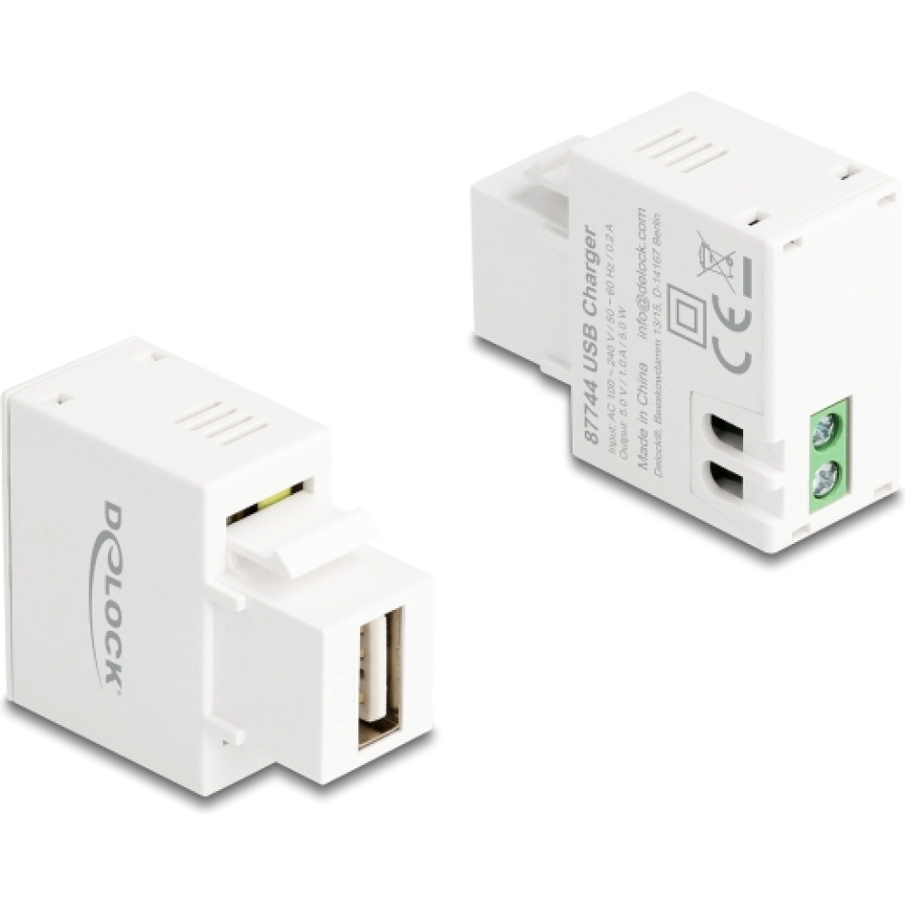Delock Keystone Module USB Type-A Charging Port 5 W white