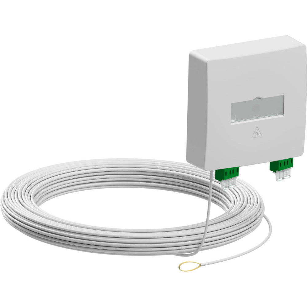 D.center ® Gf-TA 42, pre-assembled & terminated, equipped with 2x LCD/APC couplers & 2x LC/APC duplex cables, 50 m
