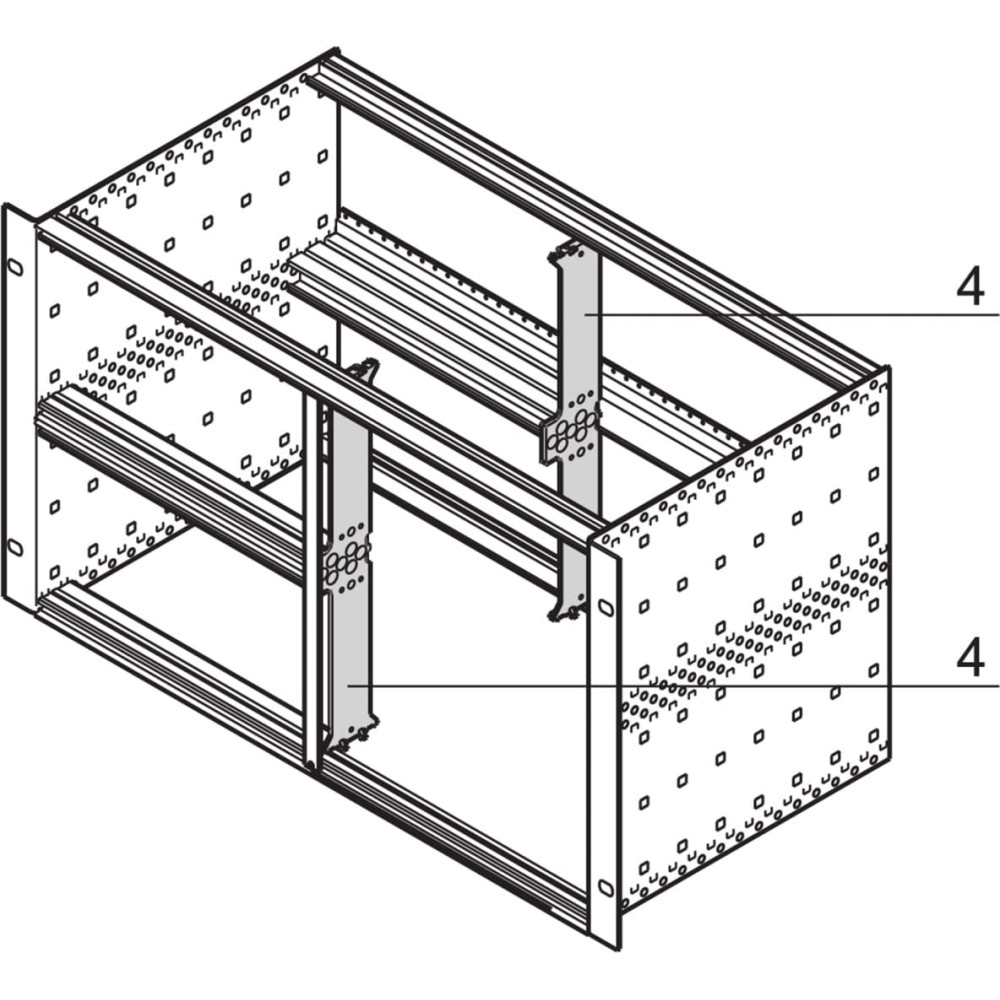 Schroff Splitting Extrusion 6 U for Combined Mounting