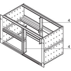 Schroff Splitting Extrusion 6 U for Combined Mounting