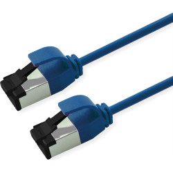 Roline U/FTP Patch Cord Cat. 8.1 (Class I), LSOH, SLIM, blue, 0.3 m