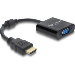 Delock Adapter HDMI male to VGA female black