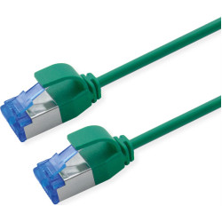Roline S/FTP Patch Cord Cat.6A / Class EA, LSOH, Slim, PoE, green, 5 m
