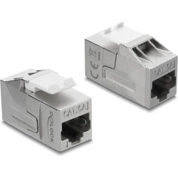 Delock Keystone Module coupler RJ45 jack to RJ45 jack Cat.6A shielded