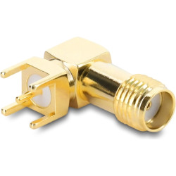 Delock SMA jack 90&deg; on printed circuit board thread length 5 mm