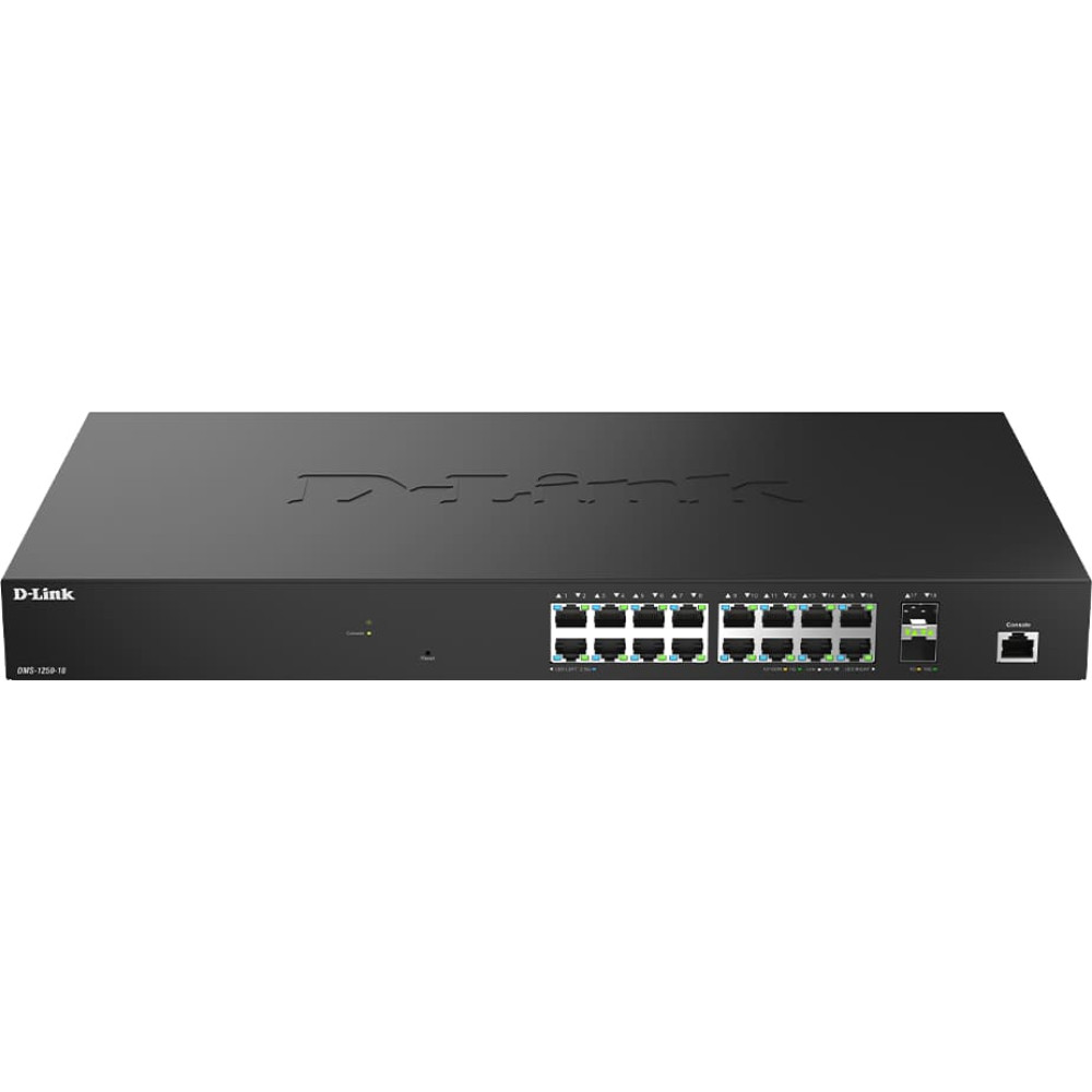 D-Link DMS-1250-18/E tīkla pārslēgs Vadīts L2 2.5G Ethernet (100/1000/2500) Melns