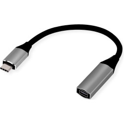 Secomp STANDARD USB Type C - Mini DisplayPort Adapter, v1.2, M/F, black, 0.2 m